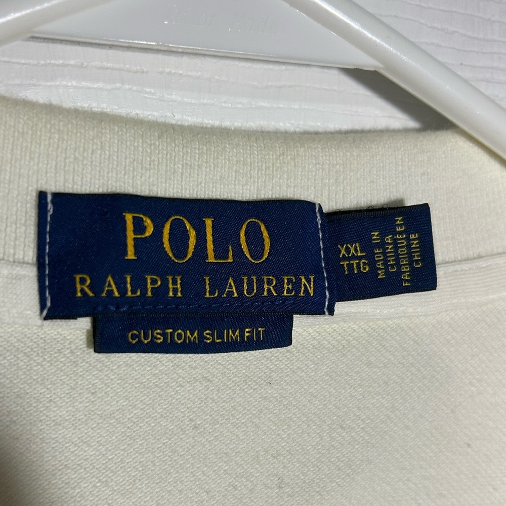 Polo Ralph Lauren Big Pony polo shirt with the number '3' Cream Men’s Size XXL - Picture 7 of 10
